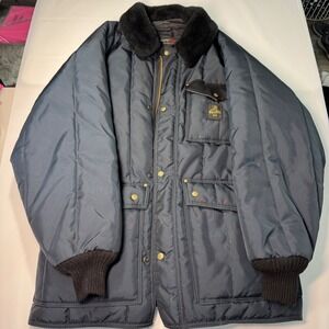 Vtg RefrigiWear Iron-Tuff Insulated Parka Heavy Winter Work Coat Mens Outdoors